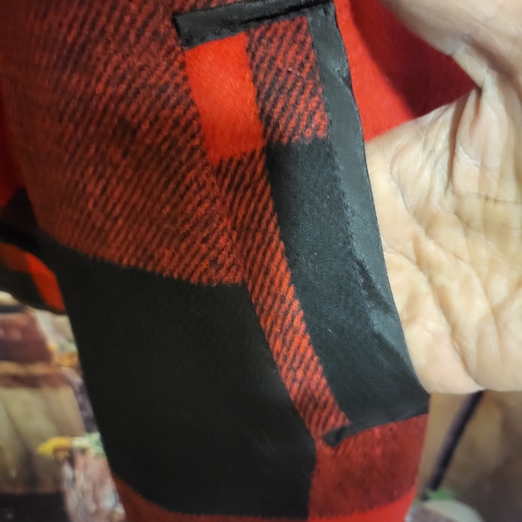 Amazon Red and Black Plaid Vest - Picture 3 of 4